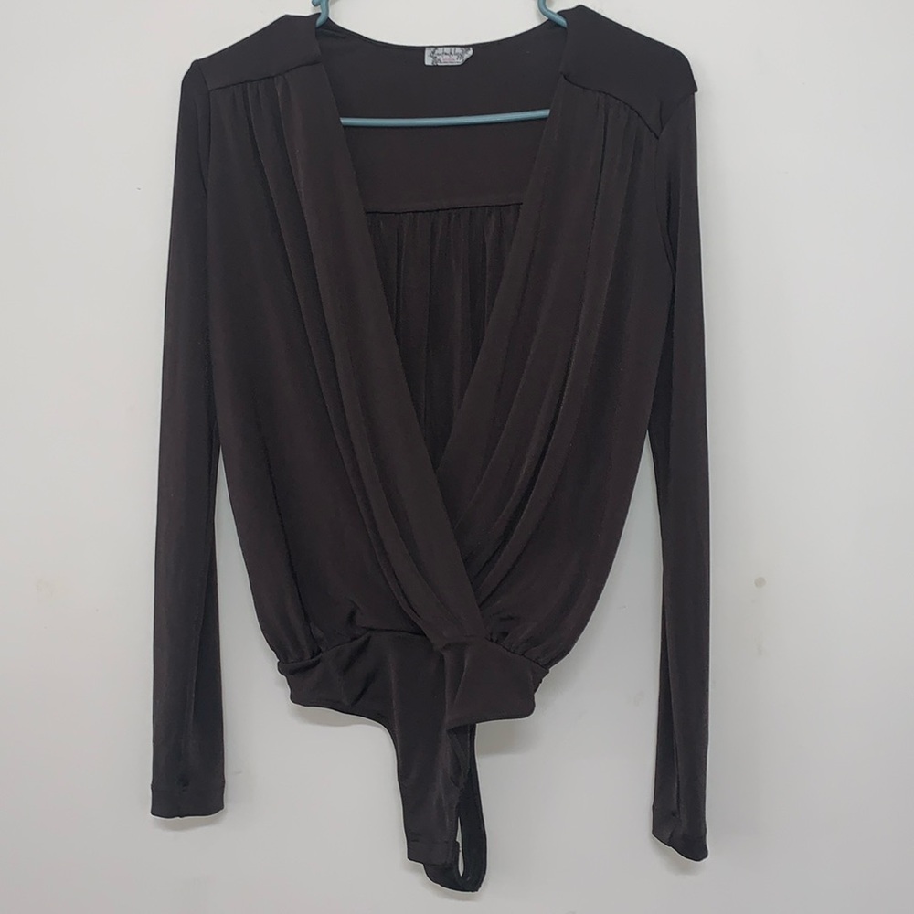 Free People intimatelyTurnt Bodysuit Women’s Size Small Dark Gray - Picture 2 of 10